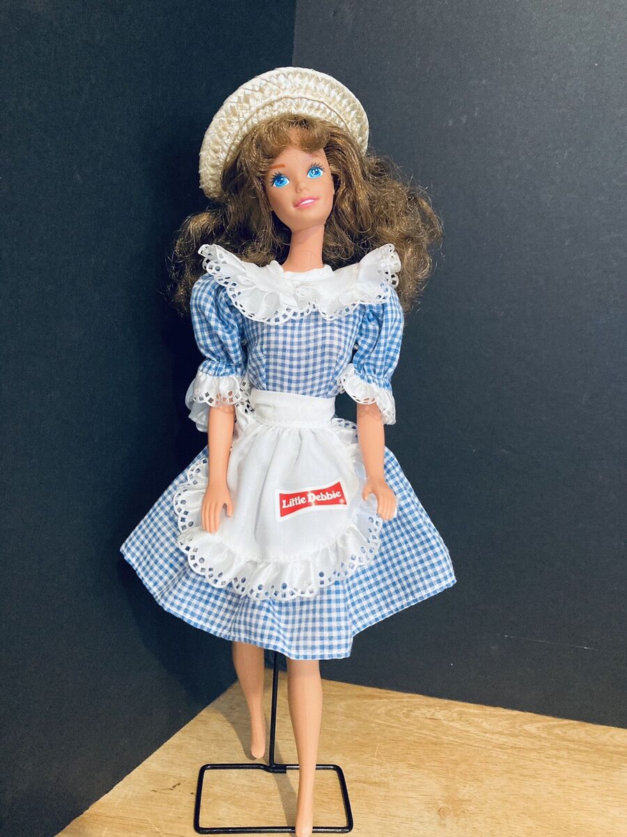 Barbie Debbie Dress Blue White Gingham Check Lace Trim, Apron, & Straw Hat MINT | eBay Barbie Debbie Dress Blue White Gingham Check Lace Trim, Apron, & Straw Hat MINT | eBay