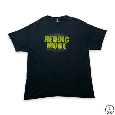 Vintage Blizzard WoW Heroic Mode T Shirt Mens XL Black Video Game Promo Tee