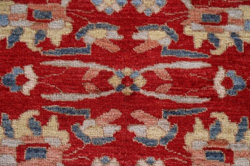 Vegetales Color Marfil Estampado Floral Sultanabad Ziegler Tradicional Handmade Area - Imagen 7 de 12