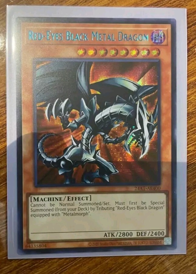 Yugioh Asian English Red Eyes Black Metal Dragon 24AT-AE400 Blue