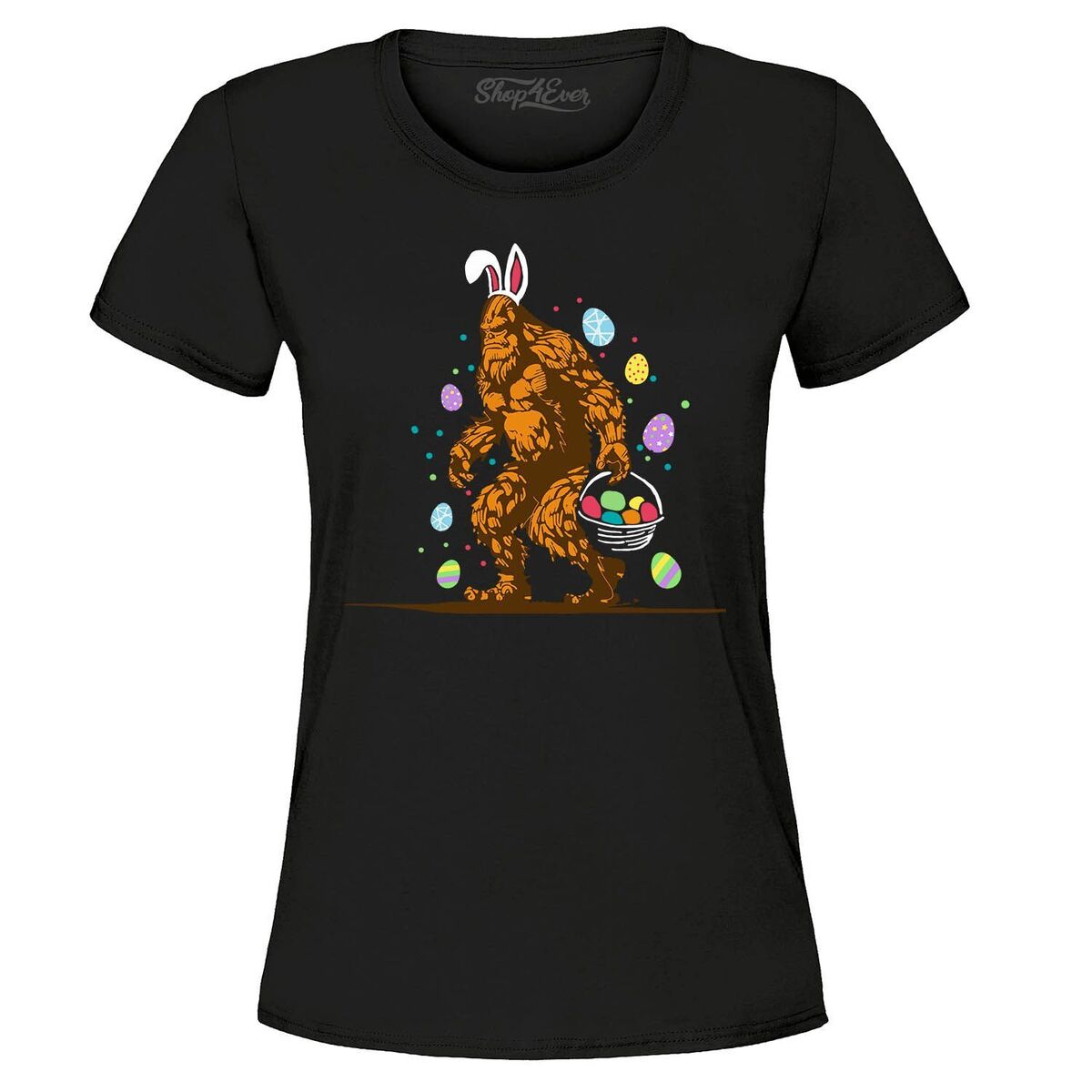 Cute Easter Flamingo With Easter Egg Basket Hunting Gift T-Shirt Cute Easter Flamingo With Easter Egg Basket Hunting Gift T-Shirt