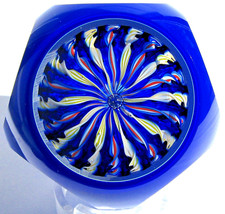 Briefbeschwerer Paperweight STRATHEARN PSFC162 Overlay Crown 1976, facettiert!
