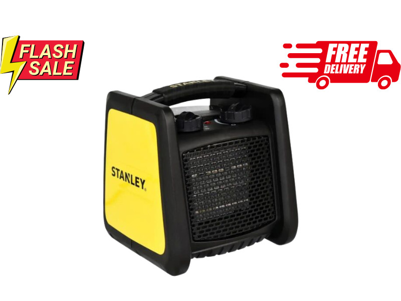 Stanley Heavy Duty 5,100 BTU 1500W Electric Fan Space Heater W/ Thermostat  | eBay