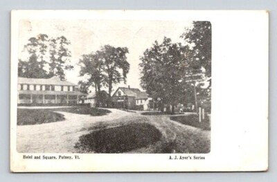 Putney Vermont Hotel and Square Postcard 1907