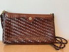 Vtg  Etienne Aigner Brown Woven Leather Purse Shoulder Bag Fashion Ladies Old