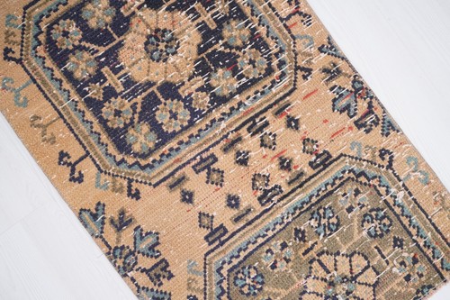 Small Turkish Rug Vintage Rug Mini Rug Oushak Rug Doormat Area Wool Rug 2x4 564 - Picture 4 of 11