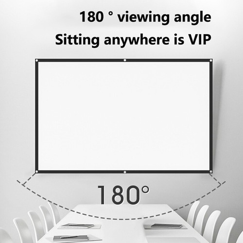 84 100 120 Inch 16:9 3:4 Projector Screen Curtain HD Display Screen Home Cine _t - Photo 3/23