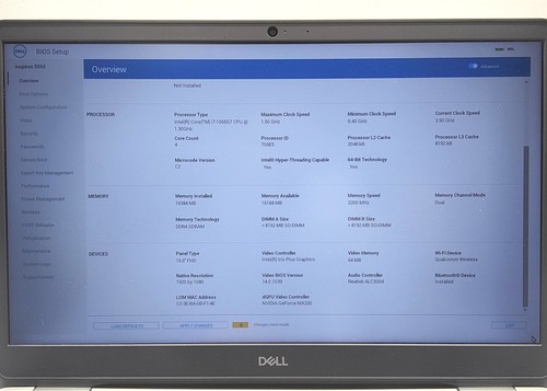 Impeccabile Dell Inspiron 5593 | i7 10ªG | 16GB RAM | 512G NVMe | NVIDIA | W11P - Foto 10 di 13