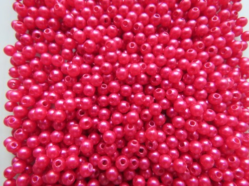 300 x 4mm Faux Pearl Beads. Acrylic. Various Colours. Craft Jewellery Making. UK - Picture 4 of 31