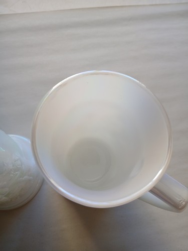 Federal Glass USA Moonglow Iridescent Opalescence D Handle VIntage Mug Cup Pair - Picture 11 of 16