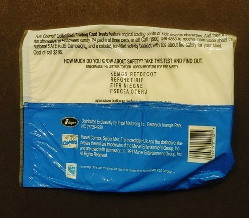New 1991 Treats Impel Marvel Comics Trading Card Sealed Bag 24pks 3 Cards - Picture 3 of 4