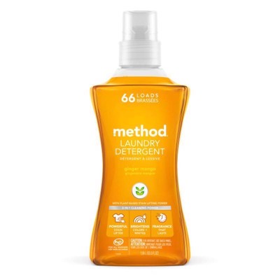 Method 14905 Ginger Mango Scent Laundry Detergent Liquid 53.5 oz. (Pack of 4)