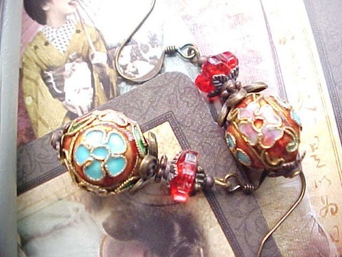 B2G1 Abalone Shell Earrings Beach Blue Lapis Lazuli Peacock Handmade Sundance - Picture 24 of 24
