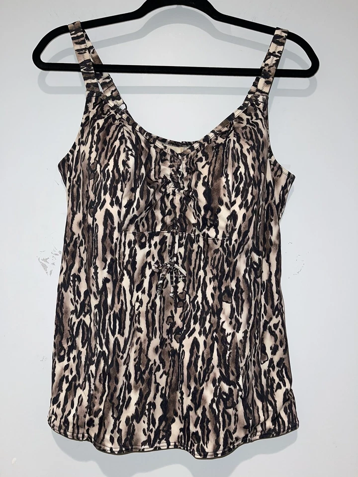 ELOMI FIERCE BLACK SOFT CUP MOULDED TANKINI Swim TOP UK 18 US 14 - Image 2 of 4