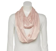 Apt. 9 Blush Pink Snake Print Infinity Scarf