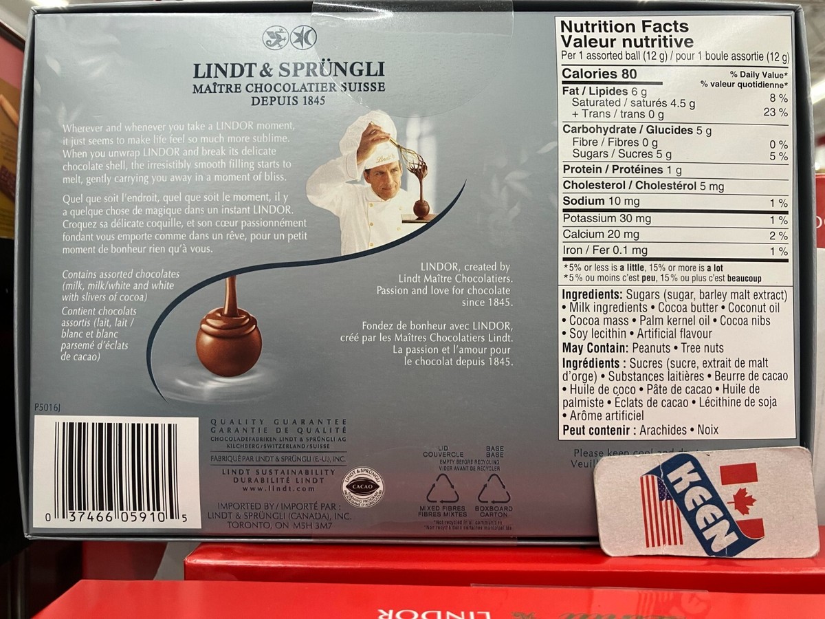 4 boxes),Lindt LINDOR Silver Holiday Assorted Chocolate