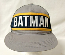 Batman Script Gray And Black Mesh Hat Cap Snapback Six Flags