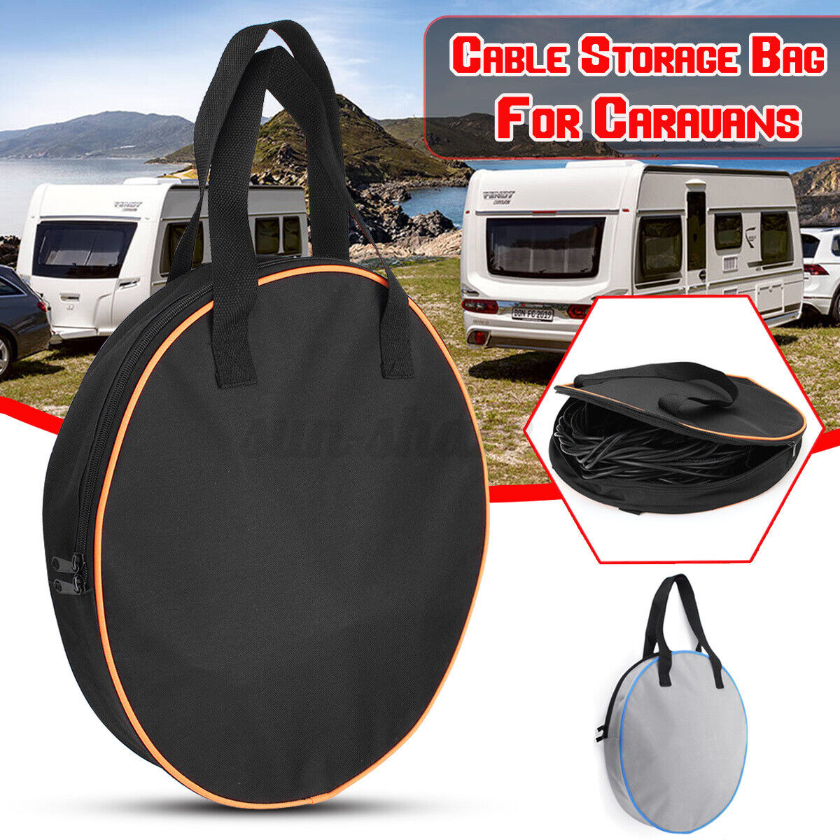 Heavy Duty Lead Cable Storage Bag Case Motorhome Hook Dedication Car Up A surprise price is realized For
