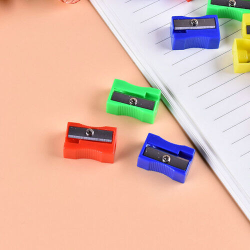 Afilador de lápices de papelería de un solo agujero sacapuntas de plástico color aleatorio de 1 pieza - Imagen 7 de 12