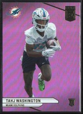 2024 Panini Donruss Elite #148 Tahj Washington Pink RC Miami Dolphins