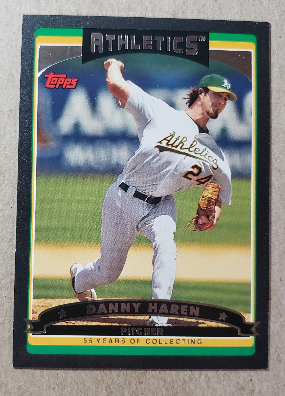 2006 Topps Black 55 Years of Collecting Danny Haren /55 Oakland Athletics #508