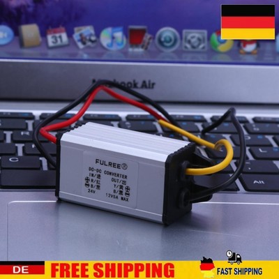 DC 24V zu 12V 5A Auto Power Step-down Konverter Adapter Audio Refit Modul