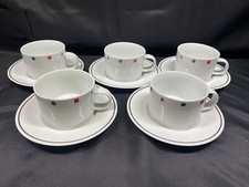 Sasaki "ELEMENTS" R.W. Kitchen  Japan  Set of 5  Cups  Saucers  2 3/8" Tall