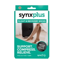 Synxplus Flight & Recovery Socks 1 Pair Beige X-Large