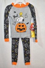 Peanuts Pajamas Halloween Size 4T Snoopy Boy's Snug Fit 2 Piece Set Shirt  Pant