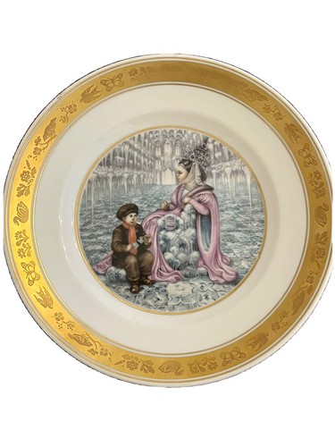 4 Royal Copenhagen 1975 Hans Christian Andersen Fairytale gold Trim Plates FRSHP - Picture 16 of 19