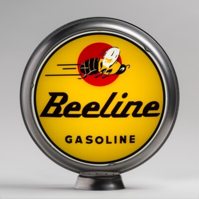 Beeline Gasoline Gas Pump Globe 13.5'' in Unpainted Steel Body (G241)