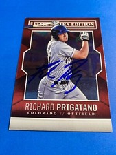 RICHARD PRIGATANO 2014 ELITE EDITION AUTO SIGNED COLORADO ROCKIES LONG BEACH RC