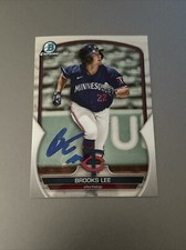 2023 Bowman Chrome Prospects Brooks Lee BCP#31 Minnesota Twins Signed Auto Card