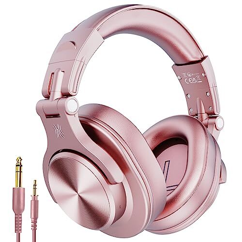 OneOdio A70 Bluetooth Over Ear Headphones for Women and Girls Pink DJ Headpho...