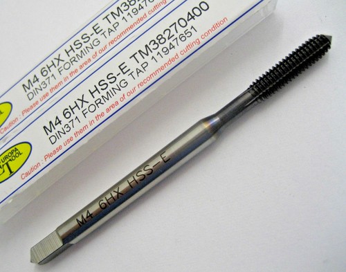 M4 x 0.7 ROLL TAP TiALN COATED HSS-E COLD FORMING 6HX TM38270400 EUROPA P359 - Picture 2 of 8