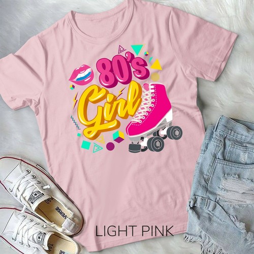 80s party theme party outfit costume vintage retro 80's girl Unisex T-shirt - Picture 5 of 11