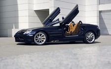 Cars mercedes benz cabrio mercedes slr Desk Mat Stitched
