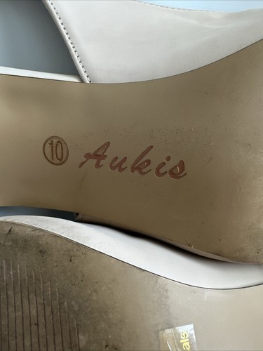 Zapatos de tacón Aukis para mujer talla 10 M negros beige punta puntiaguda 2,5" - Imagen 8 de 18