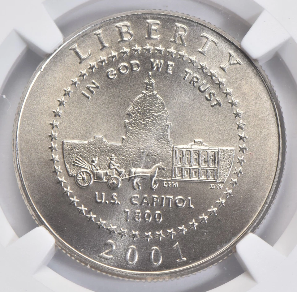 MS70 2001 P Capitol Visitor Center Commemorative Half Dollar NGC - Image 3 of 4