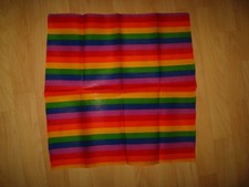 Gay Pride Bandana - LGBT Cotton Rainbow Stripe Queer Rally Rag Scarf Bandana NEW