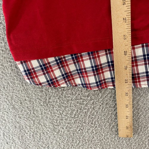 Catherines Top Womens 4X Tunic Layered Long Sleeve Blouse Red Office Work - Bild 4 von 10