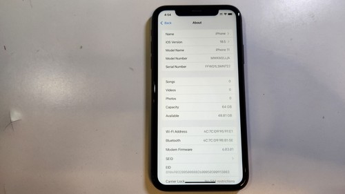 Apple iPhone 11 A2111 64GB Factory Unlocked Clean IMEI Excellent Batt =98% - Afbeelding 8 van 11