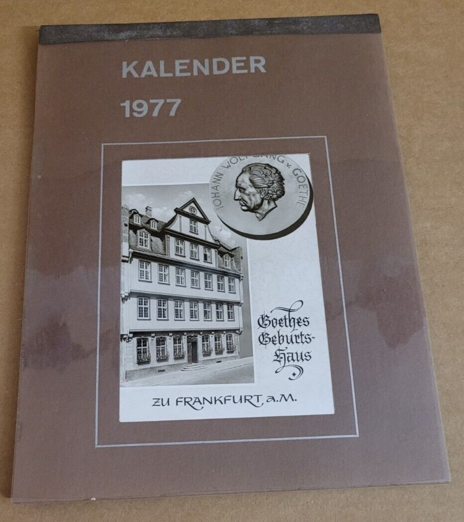 【東ドイツ 古いカレンダー】ヴィンテージ Vintage 1977 Germany 12 Postcards Calendar Kalender Zu Frankfurt