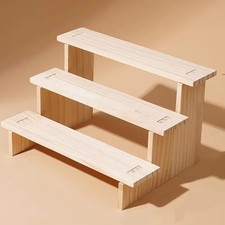 Wooden Display Rack Perfume Cosmetics Jewelry Storage Organizer Stand