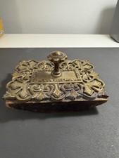 Vintage Ornate Brass Ink Blotter Roller Rocke...