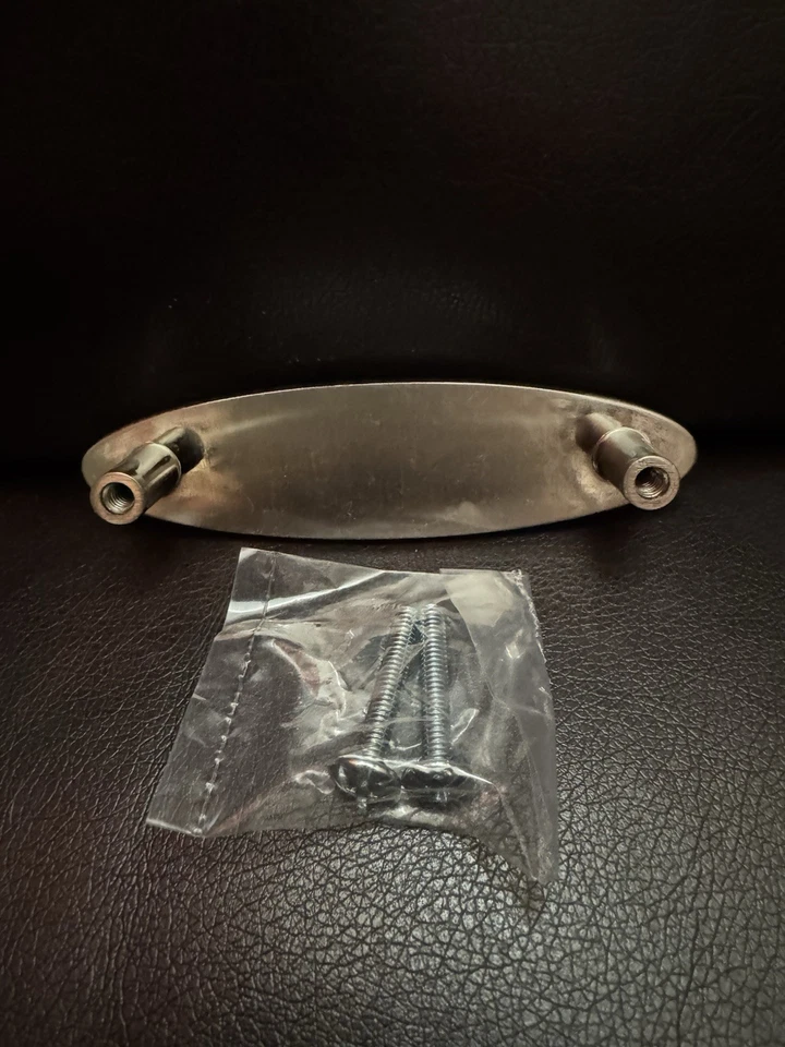 Lote (10) Tiradores de cajón de cerámica blanca níquel satinado flor azul Betsy Betsey Fields Foto 3 de 4