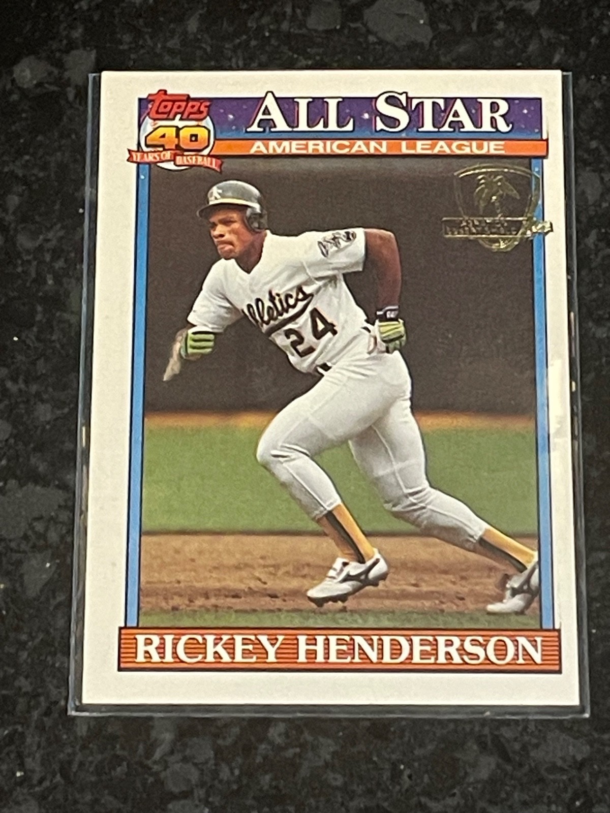 1991 Topps Rickey Henderson #391 American League All-Star Desert Shield
