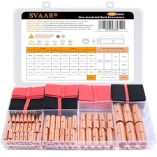 Butt Connectors Kit 132PCS 4/6/8/12-10 Gauge Crimp Butt Splice Wire Connector...