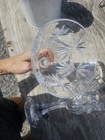 Set Of Two SHANNON CRYSTAL CUT GLASS PEDESTAL VASE — photo 2