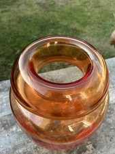 Antonio Da Ros Murano Cenedese Large Orange Vase #2 a/f